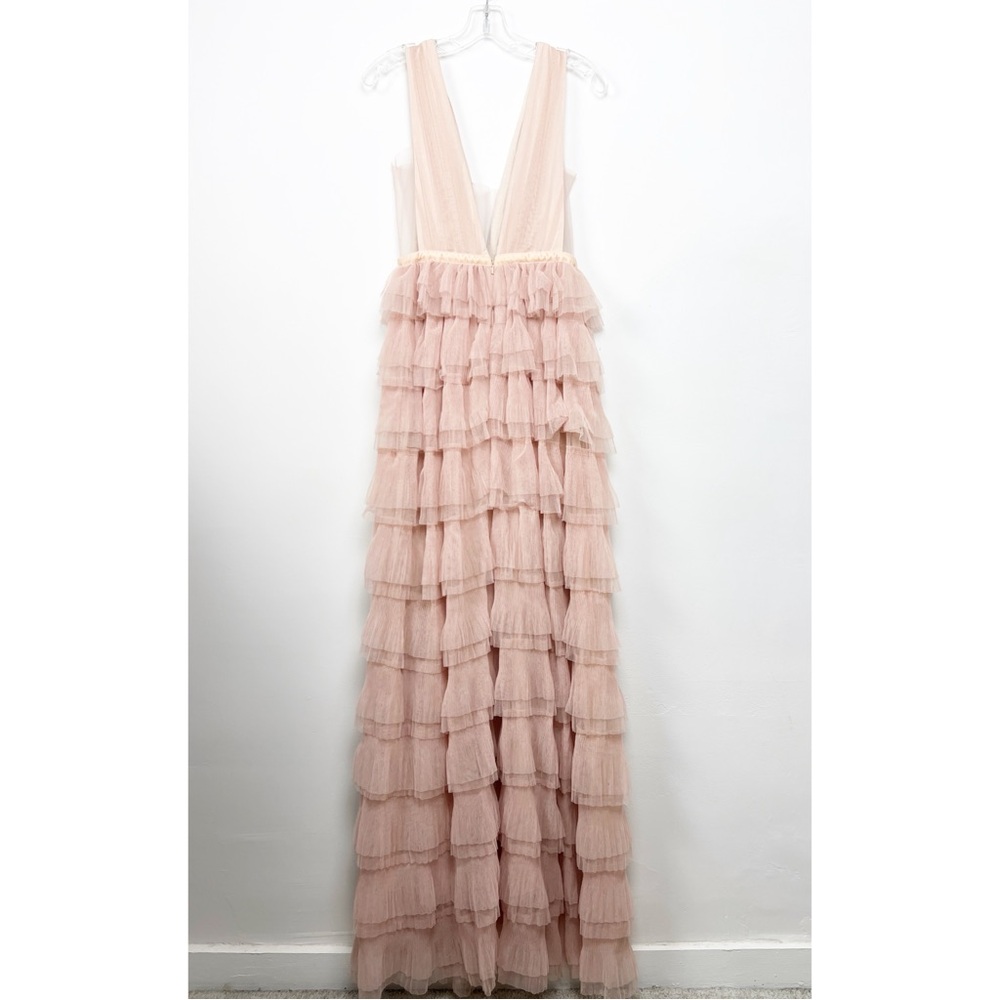 Sau Lee Sabrina Tulle Gown in Dusty Pink Rose 4 - Picture 2 of 9